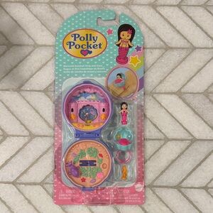 Polly Pocket Mermaid Seashell Ring and Case - Pink and Purple